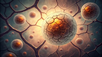 Visual Metaphor for Oxidative Stress in Cellular Structures