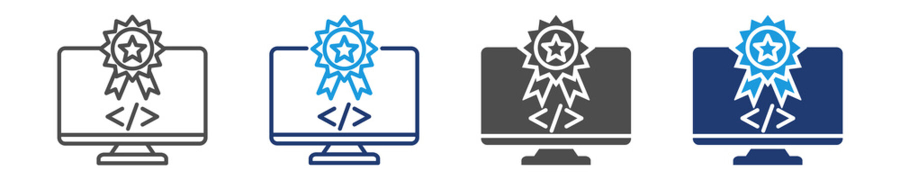 coding competitions icon set multie style