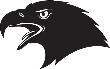 Obraz premium Eagle Head Silhouette Vector Graphic