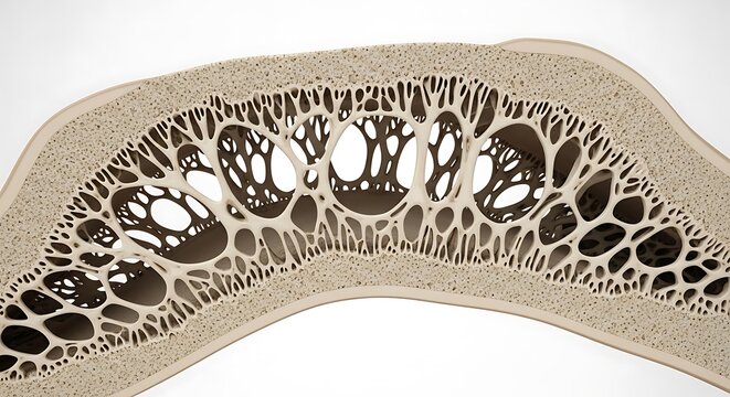 Cancellous Bone Structure: Cross-Sectional View