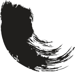 ink brush strokes.  Black hand drawn stripes, rough grunge paint texture. ink brush stroke vector design element for grunge texture background and artistic illustration.