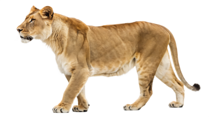 Liger cut out on PNG isolated on white background. AI GENERATED.