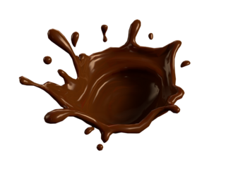 溶けたチョコレートの3Dイラスト
