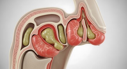 Nasal Cavity Anatomy: A Detailed Cross-Section Illustration
