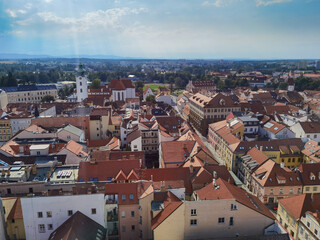 view of Ceske Budejovice from the Black Tower