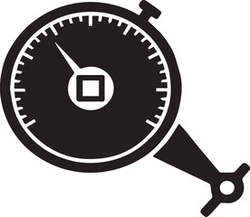 Torque Angle Gauge Icon &ndash; Precision Mechanical Measurement Tool Vector