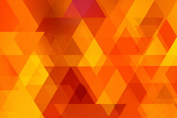 Obraz premium Dynamic pattern of translucent orange and yellow triangles creating a modern abstract design