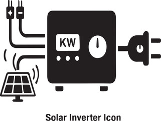 Solar Inverter Icon &ndash; Renewable Energy Power Converter Vector&rdquo;**
