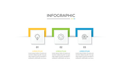 Presentation business infographic template with 3 options