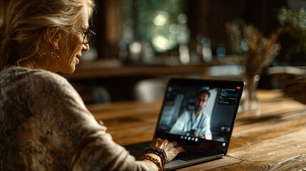 Senior Woman - Telemedicine Consultation - Digital Health Access