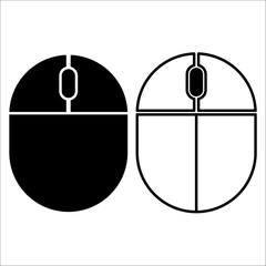 Minimalist black and white computer mouse icons vector graphic Vector