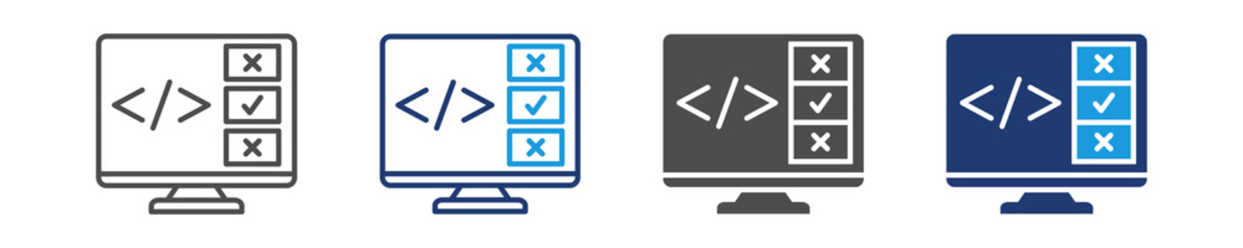 Boolean logic icon set multie style
