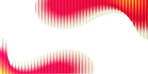 Glass ripple texture with dark gradient background and vivid orange, blue, and lilac light streaks. Futuristic distortion, moody abstract glow, reeded vertical blur. Vector illustration