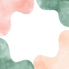 Pastel Watercolor Corner Frame