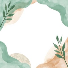 Pastel Watercolor Corner Frame