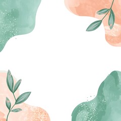 Pastel Watercolor Corner Frame