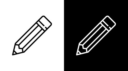 Fototapeta premium Pencil White Icon Set Design