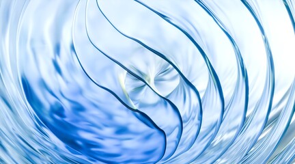 青い水面に渦巻く抽象的な青い背景