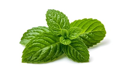Mint isolated on white background, Fresh mint leaves