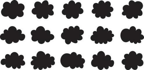 Gardinen Wolken Nahtlos Speech Bubble set. Talk bubble. Speech balloon or chat bubble line art icon for apps and websites. Speech bubble icons vector set. Chat speech bubble templates.  © Stockpacks