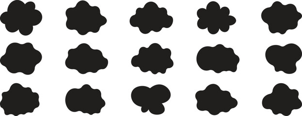 Speech Bubble set. Talk bubble. Speech balloon or chat bubble line art icon for apps and websites. Speech bubble icons vector set. Chat speech bubble templates.