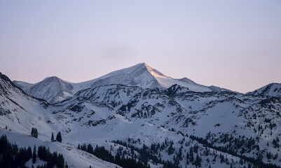 Summit Grossvenediger Sunset Winter Hochbrixen