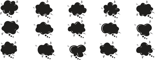 Obraz premium Speech Bubble set. Talk bubble. Speech balloon or chat bubble line art icon for apps and websites. Speech bubble icons vector set. Chat speech bubble templates.