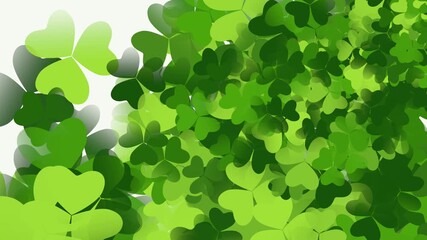 richly layered shamrocks with gloss and shadows evoke joyful springtime themes