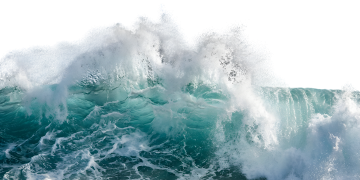 Turbulent ocean waves with foam motion