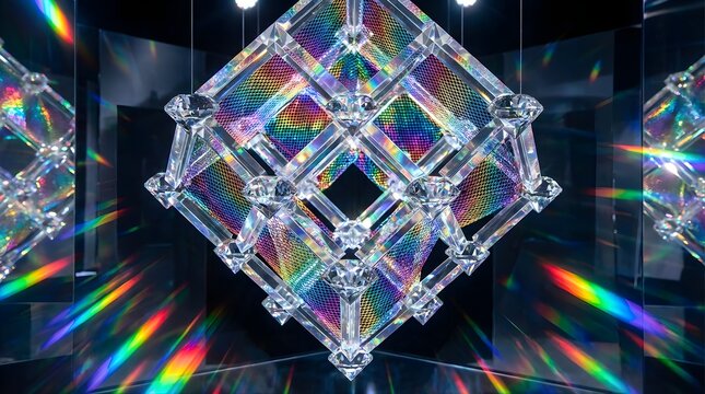 Neon orange and magenta abstract blob morphing with wireframe mesh and vibrant holographic gradient background