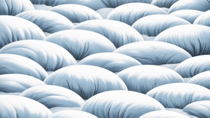 Soft blue puffy clouds pattern background