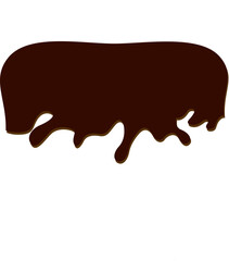 Realistic flowing chocolate splash wave. Cocoa swirl motion. Sweet dessert liquid. Vector illustration