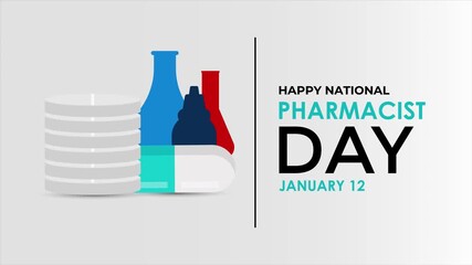 Professional animated video for National Pharmacist Day featuring clean healthcare visuals, precise dosage elements, and a clear tribute to pharmacists’ expertise in patient wellness.