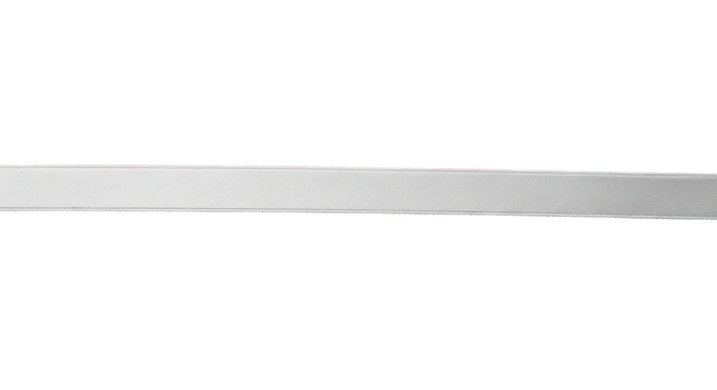 A white ribbon against a black background.