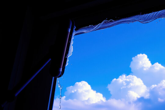 Blue Sky, Raindrops, Reflections Now