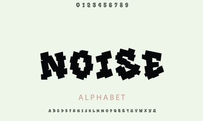 Noise Block alphabet letters font for logo