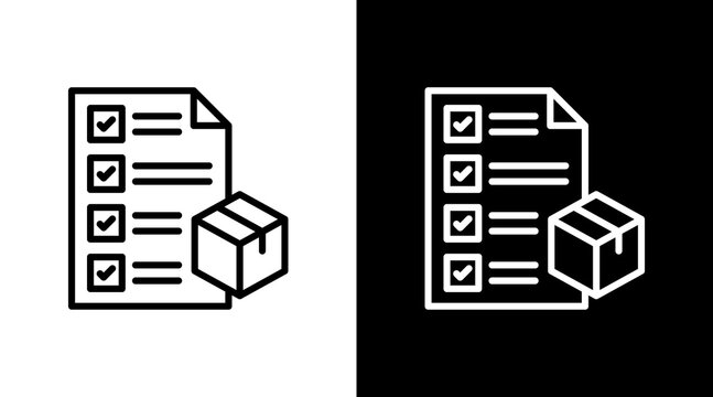 Delivery Checklist  White Icon Set Design