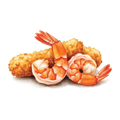 Delicious Crispy Fried Shrimp Appetizer Platter.