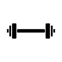 Barbell icon isolated on a white background. Simple barbell icon. Vector illustration.