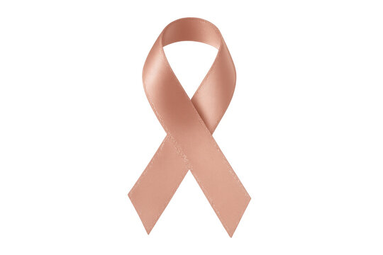 Peach awareness ribbon supporting uterine cancer awareness - Powered by Adobe