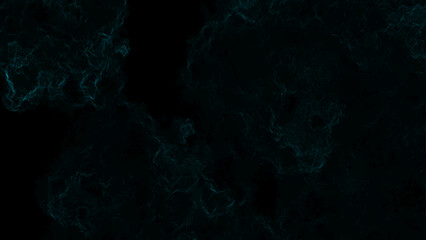 Abstract Ultra-Dark Deep Teal Smoke Texture with Black Background with Cyan Plasma Veins for Sci-Fi, Futuristic & Cinematic Design
