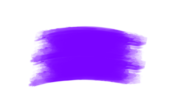 Vibrant purple watercolor brush stroke texture isolated on transparent background