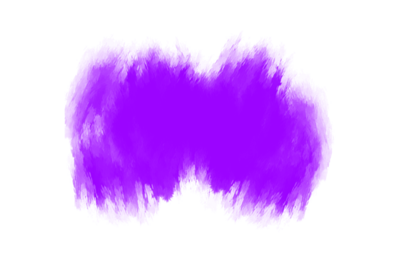 Purple powder explosion or brush stroke isolated on transparent background