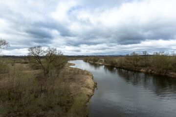 river and clouds