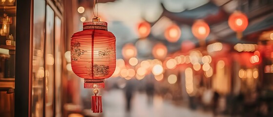 Lanterns, fireworks, festive atmosphere.