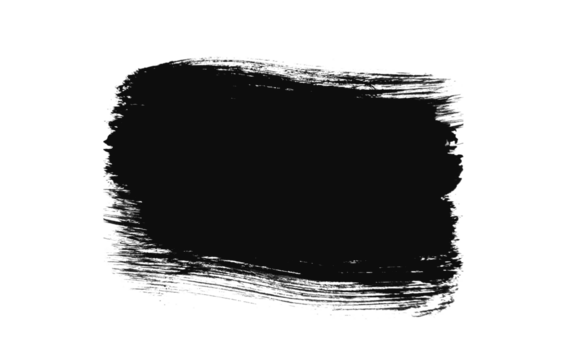 Grunge black brush stroke texture isolated on transparent background - Powered by Adobe