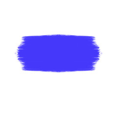 Vibrant blue paint brush stroke with artistic texture isolated on white isolated on transparent background