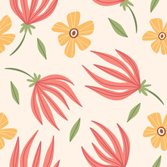 Floral pattern artistic repeating design