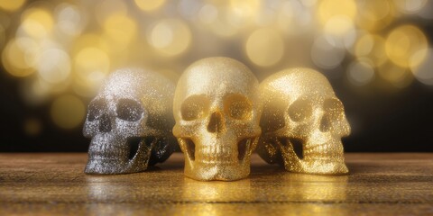 Festive flat lay with red high heels, golden snowflakes, diamond earrings, and a soft ribbon on marble background. Elegant and glamorous Christmas composition with warm luxury tones.