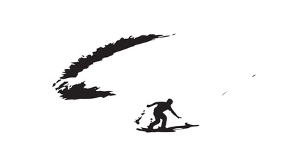 Catch the wave with this bold surfer silhouette, a powerful symbol of freedom and the thrill of ocean adventure, perfect for sports branding or coastal lifestyle designs